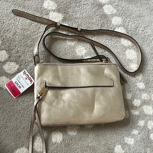 NEW Vince Camuto Gold leather crossbody bag